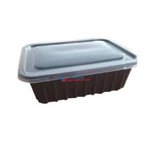 5x7 500ml Container With Lids - Black