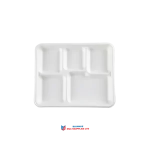 5 Compartments Plastic Plate, bluwave multisupplies ltd