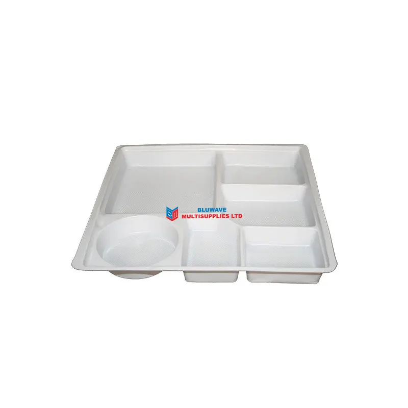 6 Compartments Plastic Plate