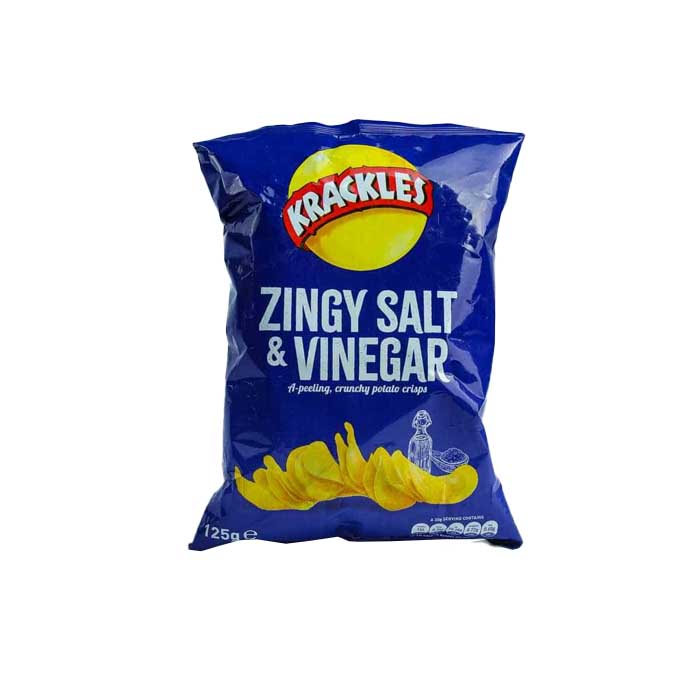 Krackles Zingy Salt and Vinegar Flavour Crisps - 30g