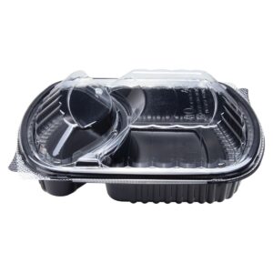 Black microwave container+lid - Image 1
