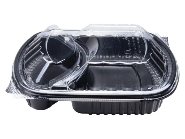 Black microwave container+lid