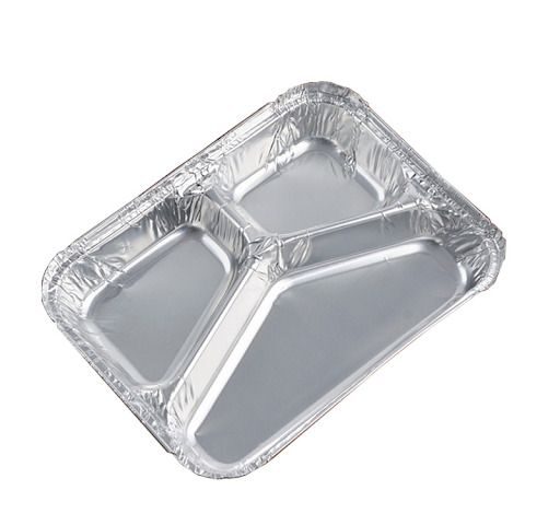 Aluminium container 3 compartment plus lid