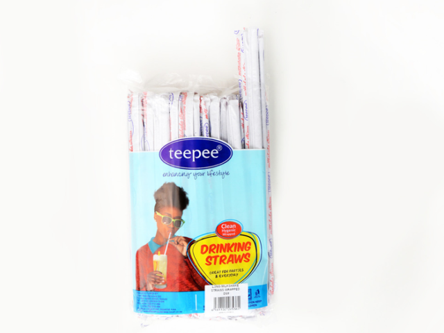 DS9 Black Wrapped Straws