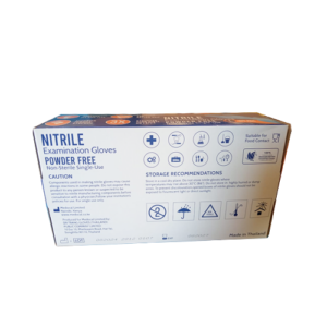 Large Powder Free Blue Nitrile Gloves - Image 2