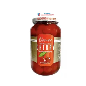 Domee Red Maraschino Cherry stem 727g - Image 1