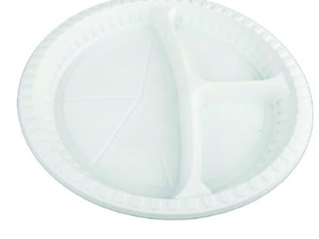 25PCS PLATE 11INCH 3COMPARTMENT XPRO